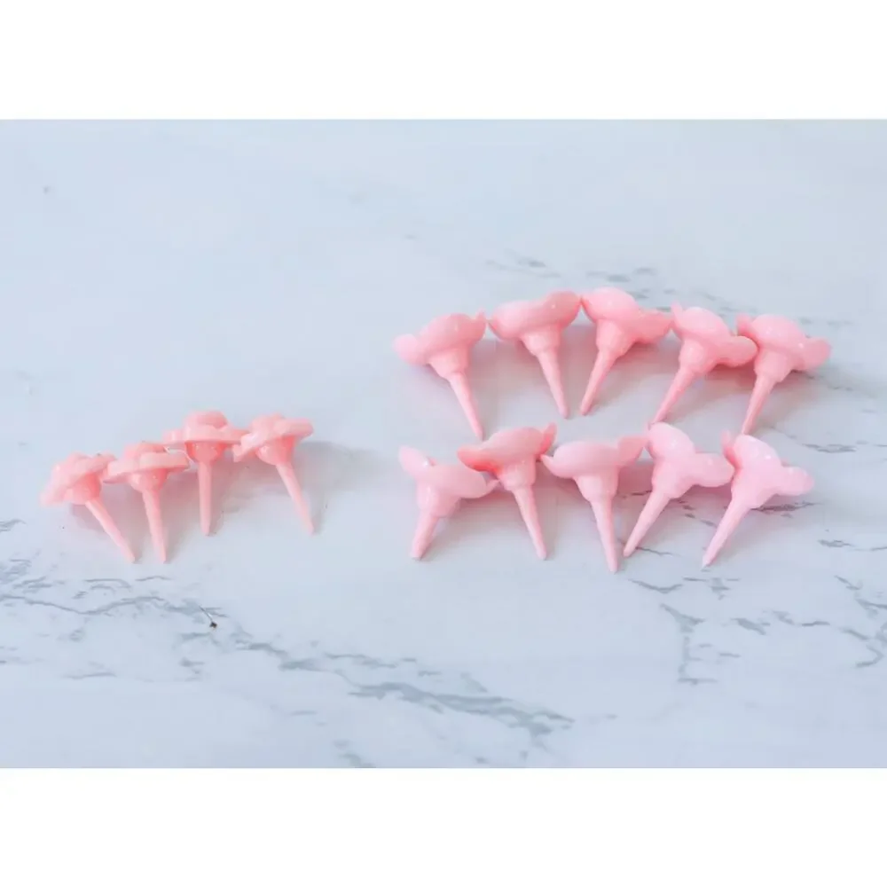 VTG Set of 14 Floral Rose Cake Toppers Candle Holders Retro MCM Birthday Decor